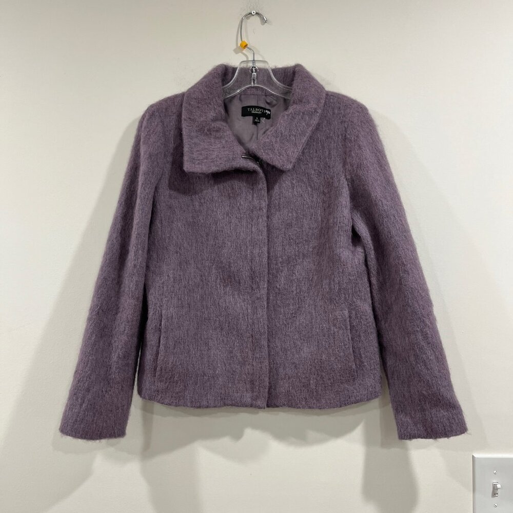 Talbots Jackie Fit Mohair Wool Alpaca Blend Jacket Lavender Size 6